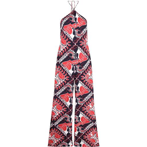 Valentino Garavani tuta intera archive manifesto bandana con stampa - blu