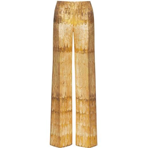 Valentino Garavani pantaloni a gamba ampia - oro