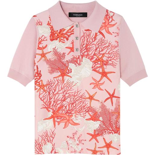 Versace polo barocco sea - rosa