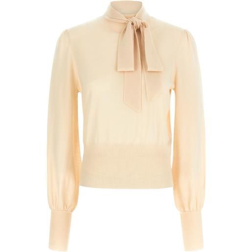 ZIMMERMANN blusa con fiocco - toni neutri
