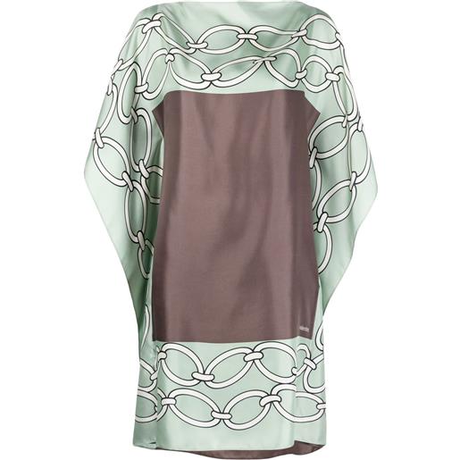 Valentino Garavani abito con stampa foulard chain 1967 - verde