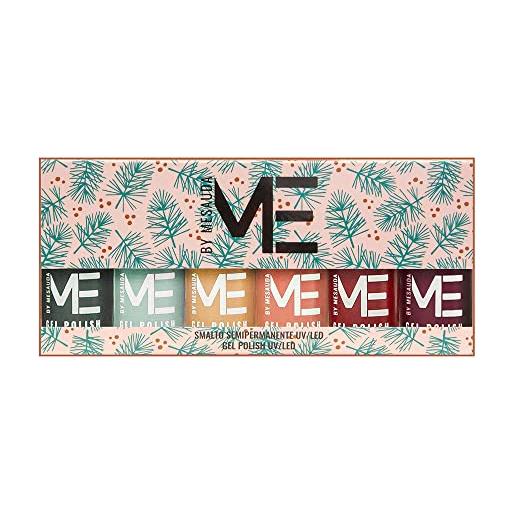 MESAUDA me by mesauda gel polish set - 6 smalti semipermanenti - colori autunnali - chalet collection - tecnologia easy on - easy off - vegan e cruelty free - 4,5 ml