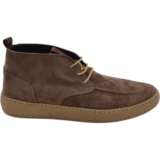 Malu Shoes polacchino classico sportivo casual hanno tomaia vera pelle scamosciata beige resistente traspirante sottopiede comfort