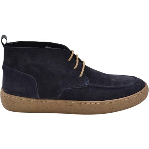 Malu Shoes polacchino classico sportivo casual hanno tomaia vera pelle scamosciata blu resistente traspirante sottopiede comfort