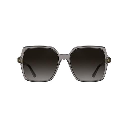 Calvin Klein women's sunglasses ck25537s - transparent taupe with gradient purple lens