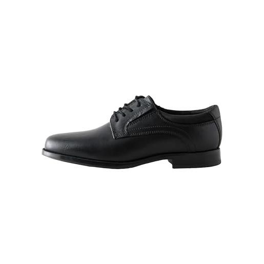 NEXT ragazzo scarpe derby per la scuola in pelle stringate nero