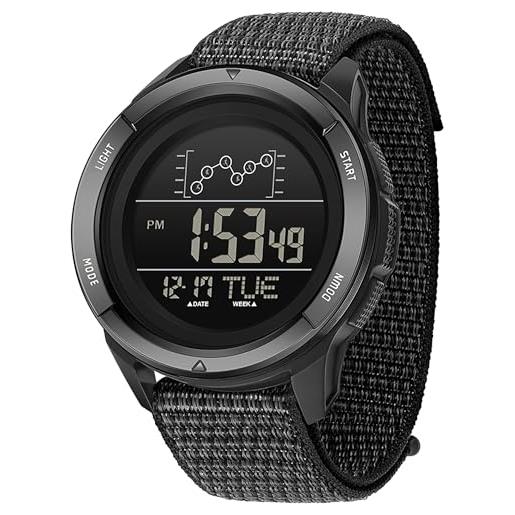 findtime Orologio sportivo da uomo, doppio fuso orario