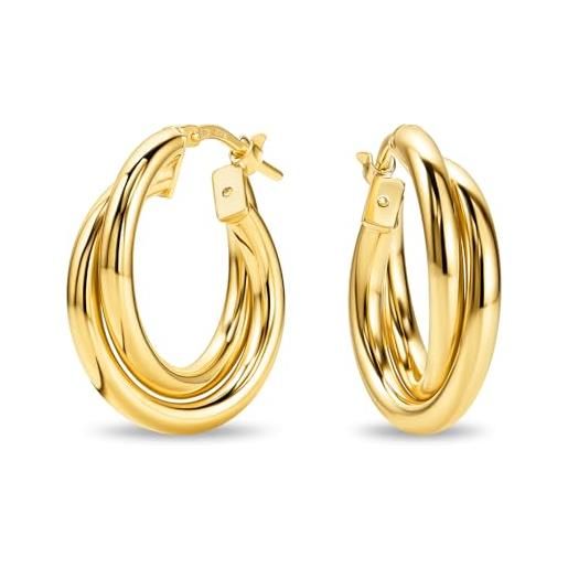 Orecchini cerchi patella oro BRASS Workshop ssd52