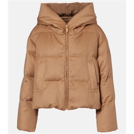 Max Mara piumino dalia in drap di cammello e taffetã