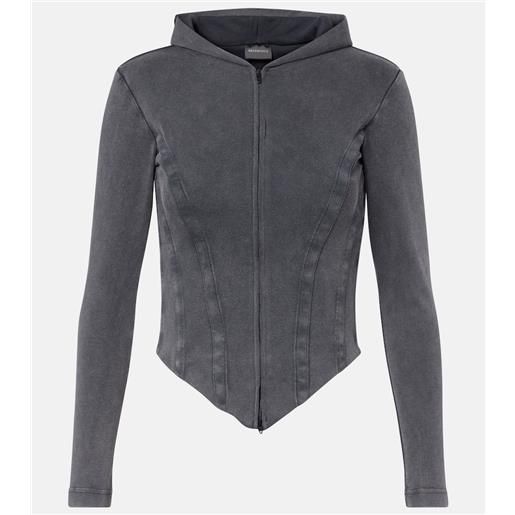 Balenciaga felpa con cappuccio in jersey di cotone