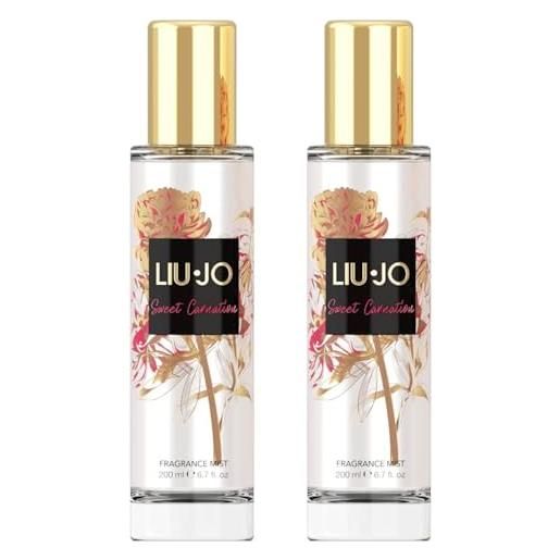 Liu Jo sweet carnation acqua corpo profumata donna 200 ml - spray floreale delicato con note di garofano e vaniglia - profumo corpo leggero e romantico (sweet carnation 2 unità)