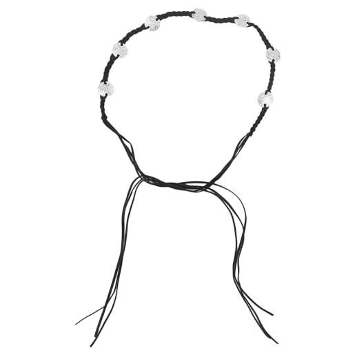 BESPORTBLE cintura corsetto da donna: spessa cintura retrò boho con ciondolo - cintura decorativa intrecciata per, gonne e outfit da spiaggia estivi