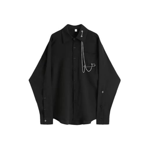 Camicia Da Donna In Pizzo Con Perline E Maniche Svasate Gotiche, Nera – Design Punk - Foto 8