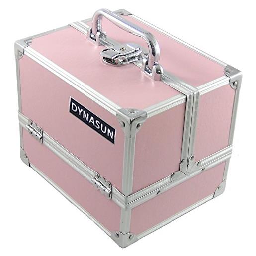 DynaSun bs35 beauty case make up nail art porta gioie, rosa
