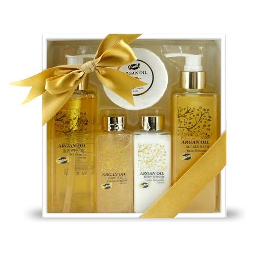GLOSS ! cofanetto da bagno all'argan - cofanetto regalo di natale - idea regalo per donna, compleanno, insegnante, san valentino, festa della mamma - benessere e relax - evasion