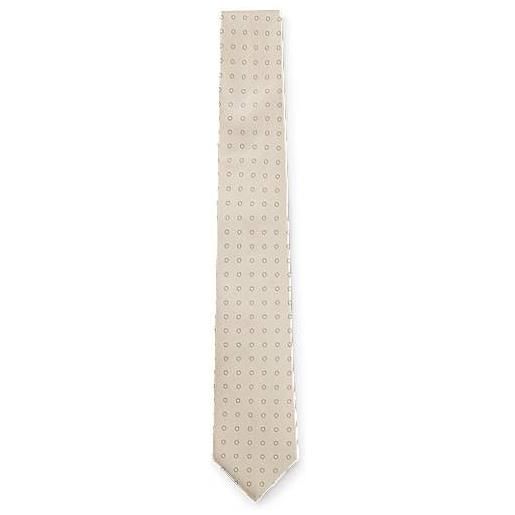 BOSS cravatta in seta jacquard italiana, beige chiaro
