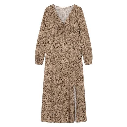 Springfield 2. Gym. M. Vest midi ml crepe animal vestito casual, marrone dorato, 44 donna