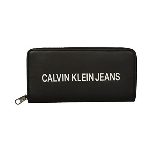 Calvin Klein Jeans portafoglio donna ck articolo zw0zw01779 eo zip around cm 20 x 10,5 x 2,5 (circa), bds black/nero, taglia unica