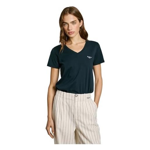 Pepe Jeans macy v-neck t-shirt, arancione, m donna
