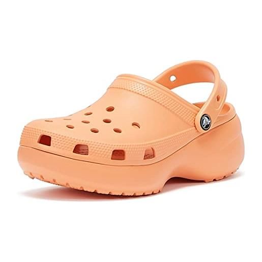 Crocs donna classic platform clog w sabot, black, 38/39 eu