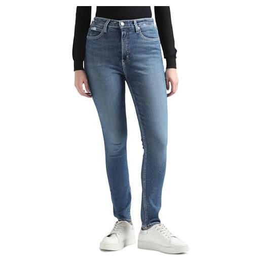 Calvin Klein jeans high rise skinny j20j222140 pantaloni, denim (denim medium), 34w / 32l donna