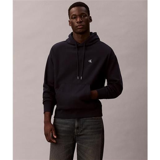 Calvin klein jeans felpa con cappuccio in pile uomo