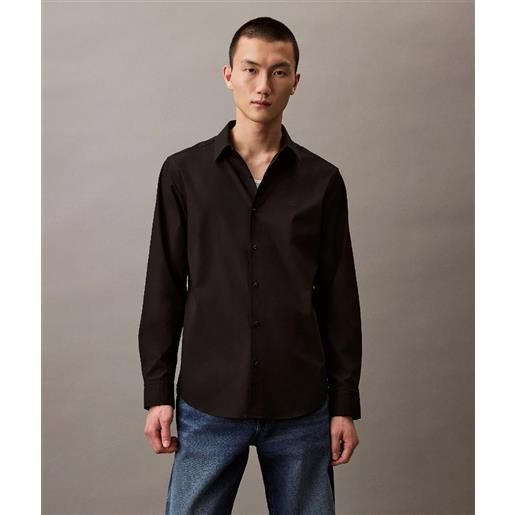 Calvin klein camicia in cotone elasticizzato uomo
