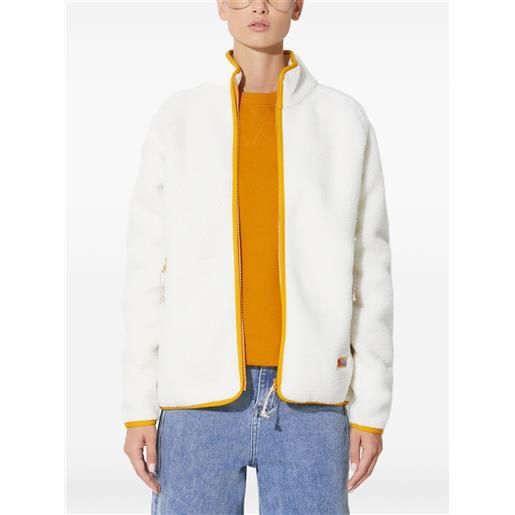 Fjällräven felpa con zip - bianco