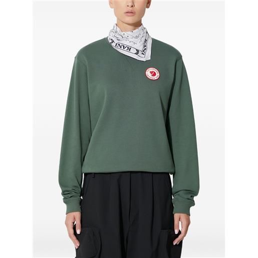 Fjällräven top girocollo con applicazione - verde