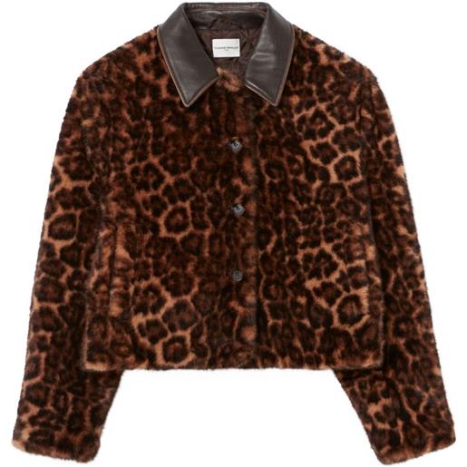 Claudie Pierlot cappotto con stampa - marrone