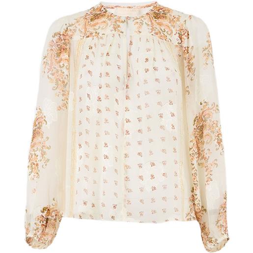 Ulla Johnson blusa aster a maniche lunghe - toni neutri