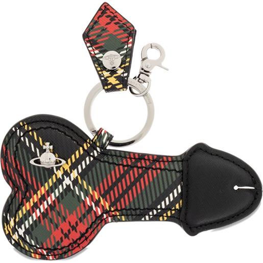 Vivienne Westwood portachiavi tartan - nero