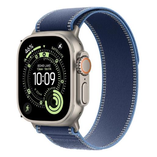 Apple Watch ultra 3 (2025) gps + cellular 49mm natural titanium case blue/bright blue trail loop m/l eu