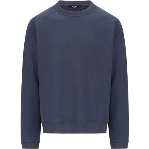 K-Way felpa uomo perruel cotton cashmere blu navy s, xl