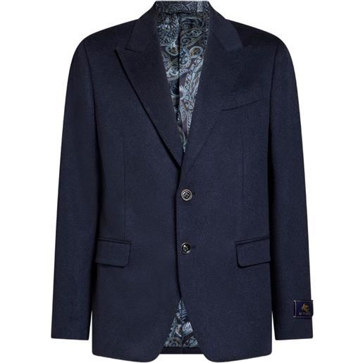 ETRO blazer con stampa paisley - blu