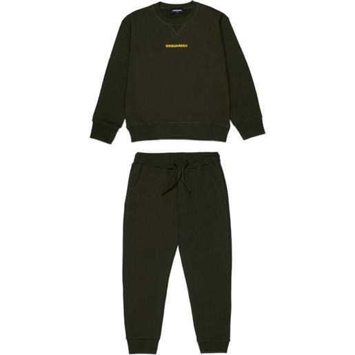 DSQUARED2 KIDS tuta sportiva con logo - verde