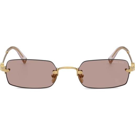 Miu Miu Eyewear occhiali da sole squadrati - oro