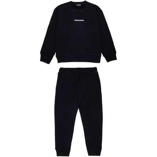 DSQUARED2 KIDS tuta sportiva con coulisse - nero
