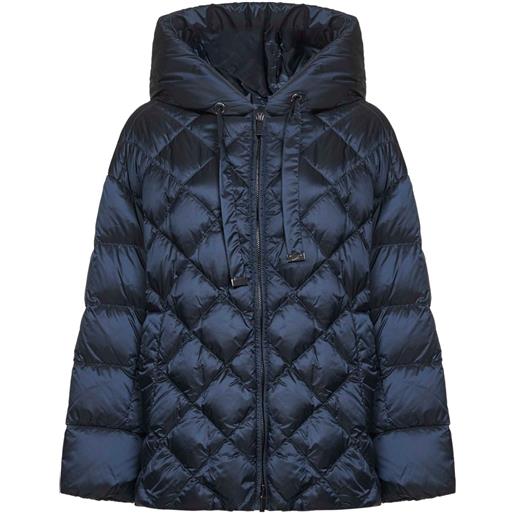 Max Mara cappotto con cappuccio - blu