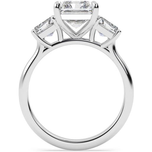 Tilla anello in oro bianco 14 carati con diamanti - argento