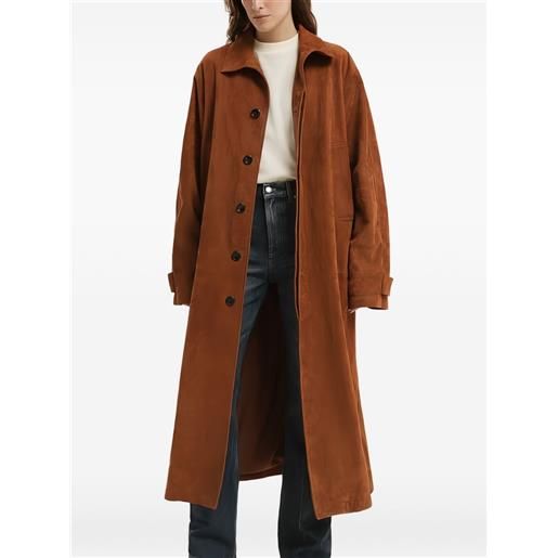 1989 STUDIO cappotto monopetto a coste - marrone