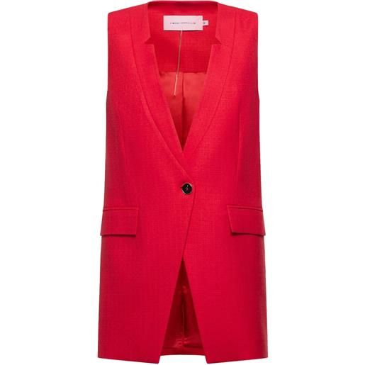 SIMONA CORSELLINI gilet con bottone singolo - rosso