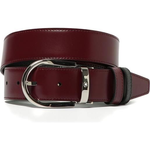 Montblanc cintura reversibile in pelle - rosso