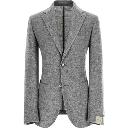 L.B.M. 1911 giacca monopetto in jersey - grigio
