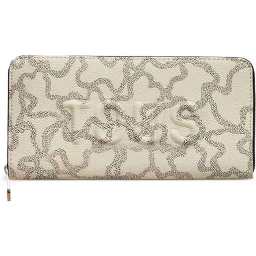 TOUS portafoglio kaos icon con zip - toni neutri