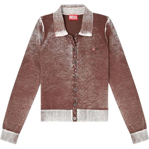 Diesel cardigan m-loren - marrone