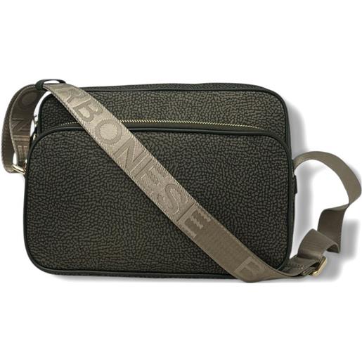 Borbonese borsa a tracolla con stampa astratta - verde