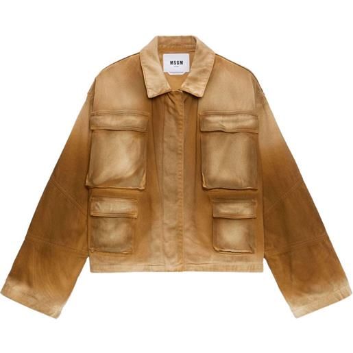 MSGM giacca con tasche - marrone