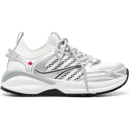DSQUARED2 sneakers dash con inserti a contrasto - bianco