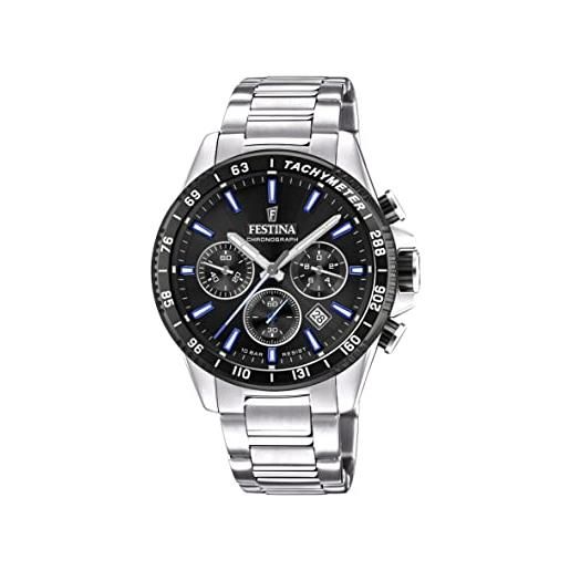 Festina Swiss Made Orologio Uomo F20051/1 Rive Collection – Acciaio 316L, Vetro Zaffiro, Impermeabile 10 ATM